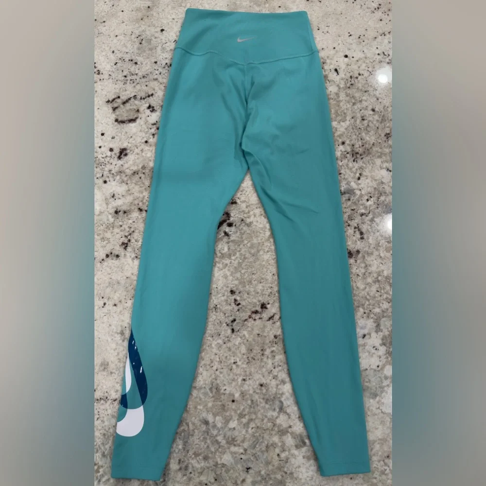 Nike Dri-FIT High-Waisted‎ Leggings – Teal (XS)